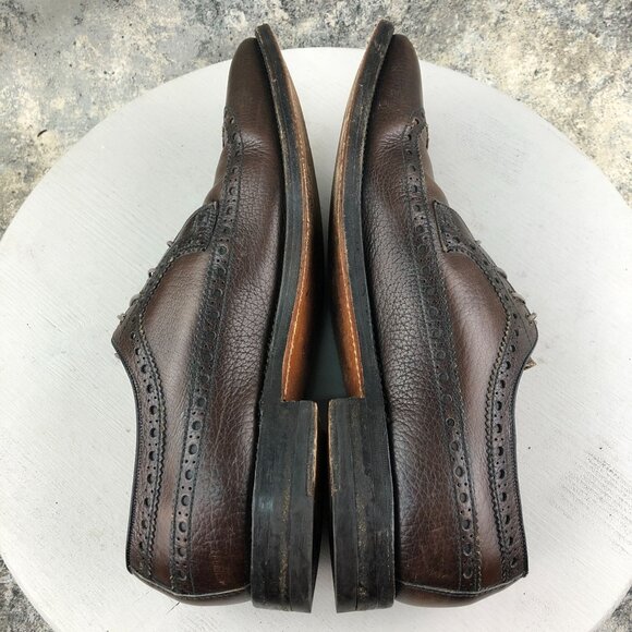 Nunn Bush VTG Men\'s Size 12 Brown Ankle Fashioned Custom Grade Wingtip Oxfords main image 12